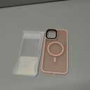 MOCCA Strong Magnetic for iPhone 12 Pro Max Case,[Compatible with Magsafe][Glass Screen Protector+Camera Lens Protector] Slim Thin Shockproof Cover Phone Case for iPhone 12 Pro Max 6.7", Pink