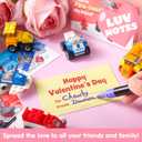 JOYIN 24 Pcs Valentine's Day Mini Truck Building Blocks with Cards, Small Fire Truck, City Police Car, Construction Vehicle for Kids, Valentines Day Gift Exchange, Classroom Party Favor Prize