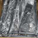 Fishing Rod Holder - Fishing Pole Rack for 10 Rods - Adjustable Height Fishing Gear Equipment Organizer Storage Solution for Garage Basement or Indoor (Small Black)