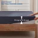 BEDLORE Waterproof Mattress Protector, Full Size Noiseless Mattress Pad with Deep Pocket 6"-15" Depth, Soft Breathable Bed Mattress Cover Washable for Home, Bedroom, Hotel (Navy Blue)