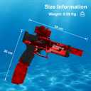 Electric Water Gun for Kids Ages 8-12-Automatic Water Gun-Automatic High Power,Beach Toys for Summer Outdoor Fun,Perfect Pool and Water Guns Play (Red)