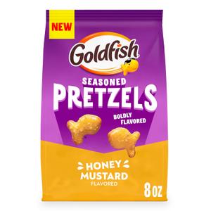 Goldfish Honey Mustard Seasoned Pretzels, 8 Ounce Bag (EXP 05/30/26)