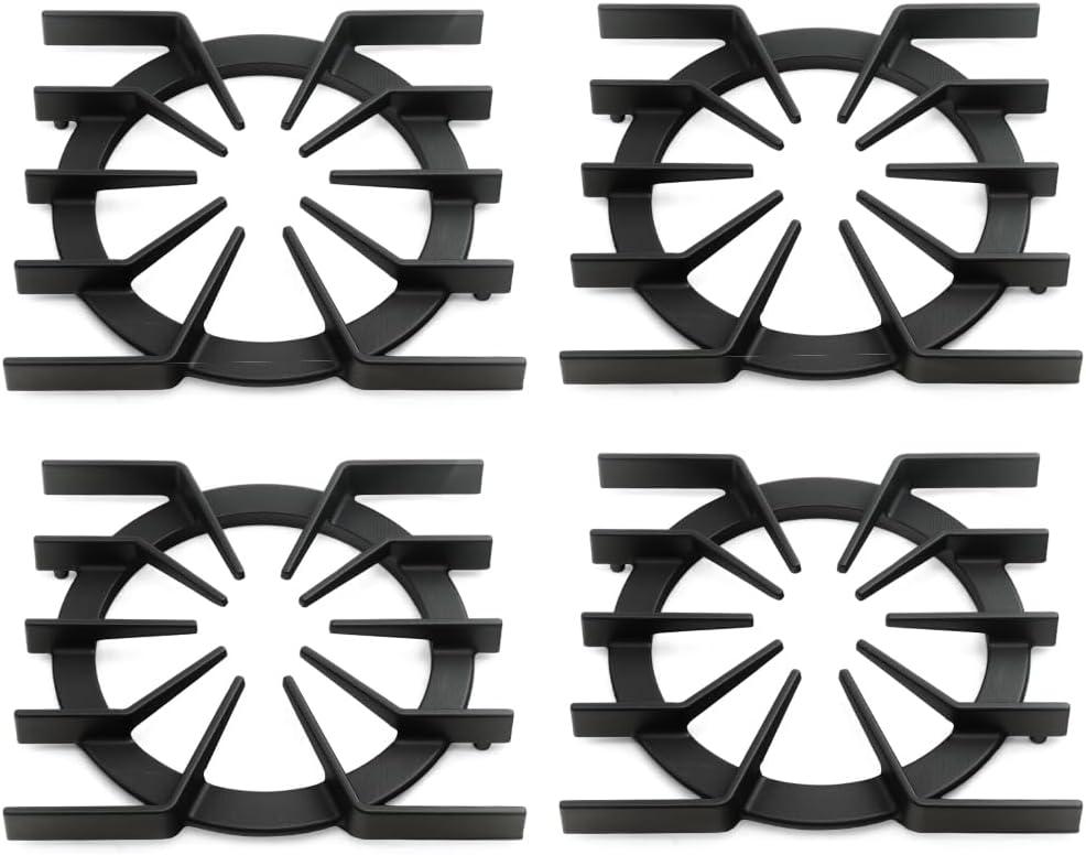 Upgraded PA060037 PA060024 Spider Grate Replacement Parts for Viking Range Parts Burner Grate, Cast Iron Cooking Grate for Viking Stove Top Parts Range Grate VDSC305 VGIC305 VGIC365 (4 pack)