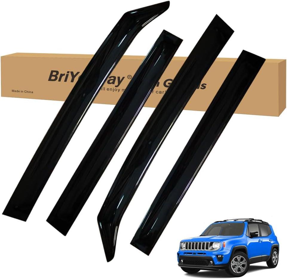 Vent Shades Rain Guards for Jeep Renegade 2015 2016 2017 2018 2019 2020 2021 2022 2023 2024 Accessories, for Jeep Renegade Window Deflectors Window Visors