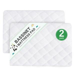 Waterproof Bassinet Mattress Protector, Fit for 17" x 33" Most Mainstream Bassinet Mattress - Rectangle, Hourglass, Oval, Ultra Soft Breathable, Washer & Dryer