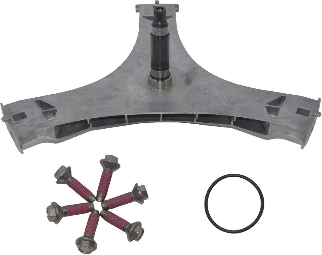 DC97-16509B washer flange shaft assembly Compatible with Samsung washing machine &Hex Spider Bolts DC60-40137A (6 pcs) & O-Ring 6044-001152 Fixes Vibration,Noise,No Spin,Smoke