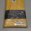 Exquisite Party Solids 6-Pack Premium Plastic Tablecloth 54in. x 108in. Rectangle Plastic Table Cover - Yellow