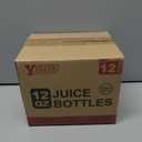 YULEER Plastic Juice Bottles with Caps 12PCS 12OZ Reusable Juice Bottles with Leakproof Lids, Brush, Funnel & Labels Clear Juice Containers for Juicing, Smoothies and Homemade Beverages