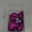 12 PCS Heart Ornaments 3 Different Finishes Heart Shaped Hanging Ornaments for Valentines Day Wedding Christmas Tree Mother's Day Anniversary Party Decoration (Purple)