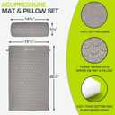 ProsourceFit Acupressure Mat and Pillow Set for Back/Neck Pain Relief and Muscle Relaxation Large