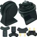 NEOGET Car Horns Compatible with Mercedes Benz, Multifunction 12V Loud Plug and Play Waterproof High Low 2 Tone Horn Kit (Replacement for Benz)