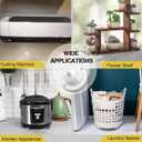 PlusRoc 16 Pack Self Adhesive Caster Wheels for Appliance, Load Capacity 14LBS Per Wheel, Mini Swivel Wheels Sliders Roller for Stand Mixers Air Fryers