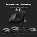 Ergonomic Wireless Mouse with USB Receiver for PC Computer, Laptop and Desktop, Ergo Mouse Vertical with Silent Clicks Long Battery Life, Up to 1600 DPI & 1 AA Battery Powered, Black