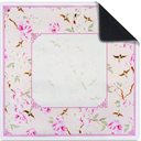 Neoprene Mahjong Mat for Table, Non-Slip, Durable, and Quiet Table Cover, Pretty Travel Mahjong Mat Pink with Floral and Bird Pattern, Perfect for Mahjong, Poker, Home Tea Rooms, Clubs