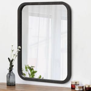 Bathroom Mirror, Vanity Mirrors 18x26 Inch, Wood Brown Wall Mirrors Living Room Hallway Dresser,Farmhouse Rustic Home Decor