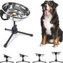 Elevated Dog Bowl with Adjustable Metal Stand,Extra Large Size for Dogs Heavier Than 100 lbs,1.24 Gal 4.7 Liter, Stainless Steel Dog Food Bowl Height Adjustable Non-Slip Raised Dog Bowl Set