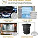 50Pack 8 Aluminum Foil Pans without Lids | Heavy Duty Disposable Containers for Roasting, Storing, Baking, Cooking | Recyclable Kitchen Meal Prep Pans