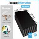 Art3d 10-Pack Smooth Drop Ceiling Tile 2ft x 4ft - Fire-Rated, Waterproof, Reusable - Premium PVC, No Sag and Breakage - Cover 80 Sq. Ft, Black