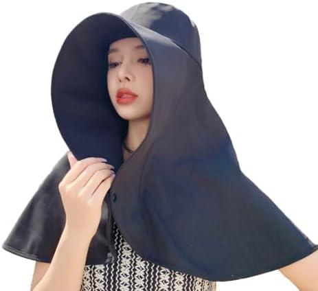Sun Hats for Women Sun Protection Wide Brim Shawl with Neck Flap Hiking Visor Hat Outdoor Summer Beach