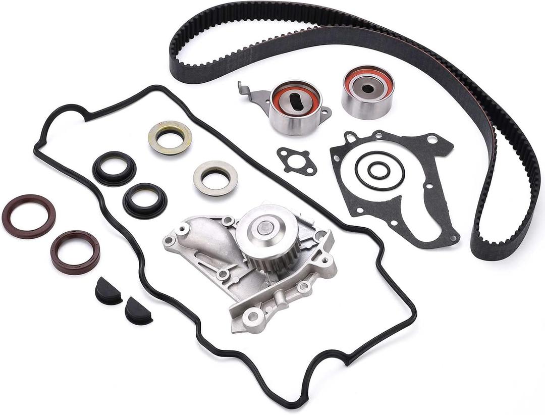 Timing Belt Kit with Water Pump Compatible with 1987-2001 Toyota Camry Celica RAV4 MR2 Solara 2.0L 2.2L 3SFE 5SFE L4 DOHC 16 VALVE Engine # TBK138 TS26199