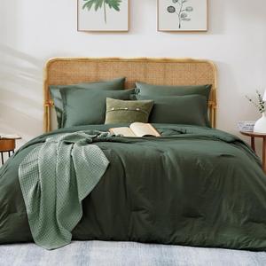 WRENSONGE King Comforter Set, 7 Pieces Deep Forest Soft Bed in a Bag King with Fitted Sheet, Flat Sheet, 2 Pillow Shams, and 2 Pillowcases- Warm Bedding Set for All Season