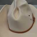 AQOKKA Western Cowboy Hats for Women Classic Felt Wide Brim Fedora Hat with Belt Buckle Retro Panama Hat Unisex Rolled up Cap, Large