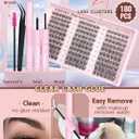 Goddvenus Wispy Lash Clusters Kit Mascara-like Natural Eyelash Clusters Lashes Cluster Eyelash Extensions Kit 10-16mm False Eyelashes Individual Lashes C Curl Lash Extension Kit For DIY
