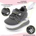 BARERUN Baby Sneakers Toddler Shoes Soft Anti-Slip Sole Newborn First Walkers Infant Toddler Breathable Athletic Running Shoes (6-7 Toddler, Dark Grey)