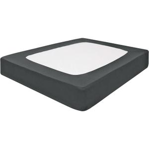 Grey Box Spring Cover Twin XL Size - 100% Cotton Blend Elastic Wrap Around 4 Sides Fits Twin XL Size Beds, Soft, Washable - Bed Skirt Alternative Bed Frame Cover Grey