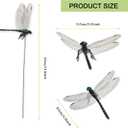 2 x 10 Pcs Dragonfly Decorative Stakes, Lifelike 3D PVC Big Dragonflies Decor