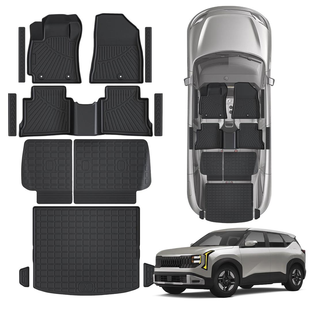 Floor Mats & Cargo Liner for 2027 Kia Seltos Gas, Custom Fit Full Set
