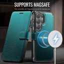 for Samsung Galaxy S26 Ultra Wallet Case Compatible with Magsafe, Magnetic RFID Blocking Card Holder Women Men Shockproof Wallet Phone Cover for Galaxy S26 Ultra 6.9", Bluish Green