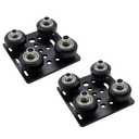 V Slot Gantry Plate,POM Wheels Set with Plate for Aluminum Extrusion 2Pack (2020-4Wheel)