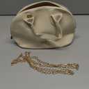 Purse for Women Small Crossbody Bags Classic Double Zip Top Handle Dome Satchel Bag (White)