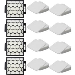 for Shark ZU62 ZU60 Navigator Zero-M Self-Cleaning Brushroll Pet Pro Upright Vacuum Replacement Filter Compare ZU62C NV150 NV151 NV251 NV255 Parts 1238FT60, 4 Filters 8 Foam 8 Felt Kit