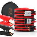 ORCISH 1 Gauge 30 Feet Long Heavy Duty Quick Connect Plug Jumper Cables, 800A Booster Cables with UL-Listed Clamps, Automotive Battery Jumper Cables Kit for Car, SUV and Trucks with Carry Bag (XL)