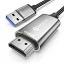 Reborn USB to HDMI Adapter Cable 3.3FT, 1080P@60Hz USB 3.0 to HDMI Multi-Display Cable Converter Suitable for Macos Windows 7/8/10/11 - Driver Installation is Required