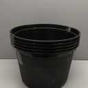 RooTrimmer 10 Gallon Plastic Nursery Pots, 16 Inch Round Plant Pots with Drainage Holes, 5 Pack Large Garden Flower Pots for Outdoor Indoor Plants, Gardening Gifts for Women, Black