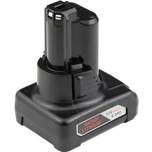 6Ah 12V BAT420 Battery Compatible with Bosch 10.8 Volt GBA12V30 BAT411 BAT411A BAT412 BAT412A BAT413 BAT413A BAT414 D-70745 2607336013 26073360