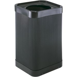 Safco At-Your-Disposal Trash Can, 38 Gallon Modern Plastic Garbage Can for Offices, Break Rooms, Indoor Use, Black