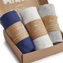 Graco Pack and Play Sheets Fitted Compatible with Graco Pack n Play Playard Crib & Other 27 x 39 Inch Playpen Mattress, Buttery Soft Jersey Playard Sheets, Grey Navy Cloud, 3 Pack