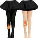 LUCKELF Toddler Girls Fleece Lined Tights Ultra Soft Thick Warm Tights for Cold Winter, Size 4-6 Years Old