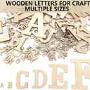 Wooden Letters for Crafts, 2 Inch Unfinished Capital Wooden Alphabet Letters&Numbers Wood Letters for DIY Painting Arts Home Decorations Spelling Learning(168Pcs)