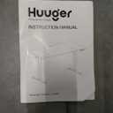 Huuger 55 x 28 Large Electric Standing Desk, Height Adjustable Computer Desk, 27.6" Deep Desktop, Stand up Gaming Office Table with 2 Hooks, 3 Preset Heights, for Home Office, Black