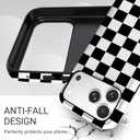 Mokiy TPU Phone Case for iPhone, MagSafe Wireless Charging Compatible, Shockproof Slim Fit Protective Cover with Anti-Yellowing & Raised Camera Protection (Grid 1, iPhone 17 Pro Max(6.9"))