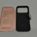 for iPhone 17 Pro Max Wallet Case with Stand,PU Leather Flip Credit Card Holder Slots (RFID Blocking),Compatible with Magsafe Magnetic Holder Phone Cover Women Men,Rose Gold