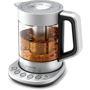 Viant Electric Kettle With Infuser For Loose Leaf. Hot Tea Maker With Temperature Control And Automatic Shut Off. Tea Kettle With Brewing Programs. 1.5 Liters Capacity