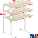 SHW 40-Inch Electric Height Adjustable Standing Desk with Drawer, Memory Preset and Cable Management Tray, Maple
