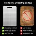 Titanium Cutting Board for Kitchen, Titanium Cutting Board - Dishwasher Safe Double-Sided Food Grade Board,Cutting Boards for Meat Vegetables Fruits (15 * 11 in)