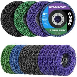 WelderElite 11-Pack Paint Stripper Discs for Angle Grinder, 4-1/2" x 7/8" - Multi-Surface Rust, Paint, and Oxide Removal Wheels for Metal and Wood